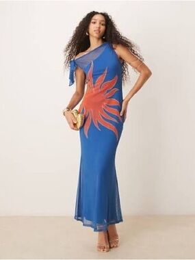 Never Fully Dressed Blue Sol Lyla Dress Size 12